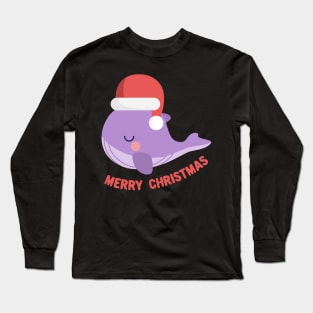 BTS whale tinytan merry christmas Long Sleeve T-Shirt